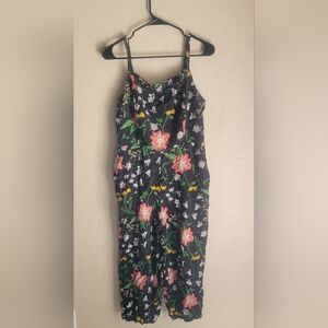 Old Navy Size Large Cropped Floral Jumpsuit